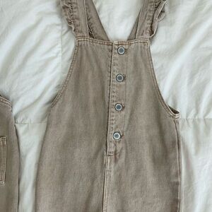 ZARA RUFFLED OVERALLS SISTER SET